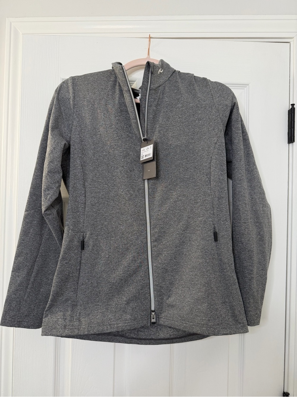 Women's Gray Hooded Utility Jacket by KJUS- Lightweight Zip Front